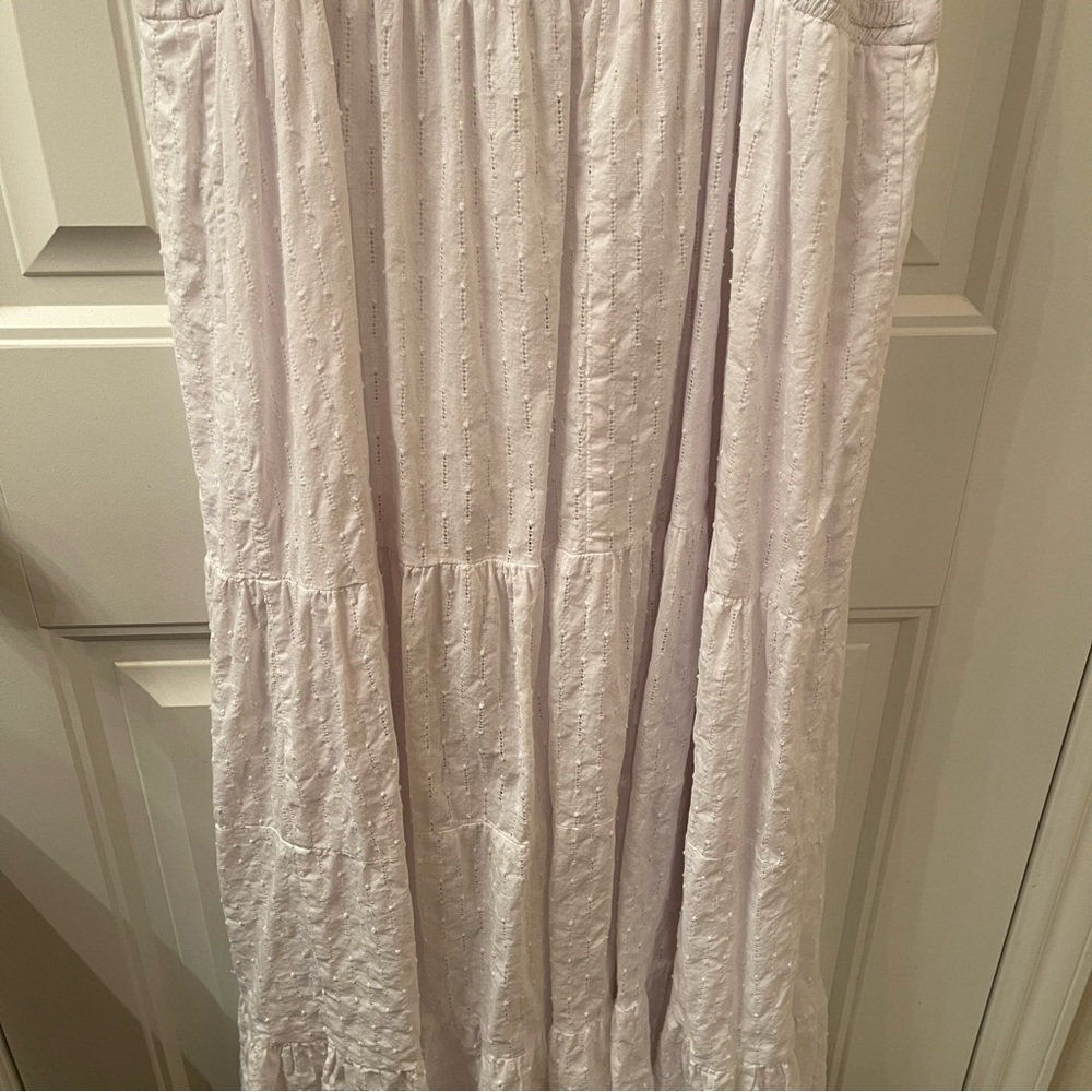 Cotton Rye Outfitters Women’s XL Embroidered Cotton White Sleeveless Sundress - Picture 5 of 9